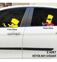 artist yakışıklı sürücü cam sticker yeni nesil büyük boy etiket 2li
