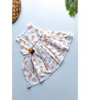 Kız Bebek Kız Çocuk Yazlık Elbise Kısa Kollu Bebek Takım Çocuk Bebek Giyim (Beyaz)