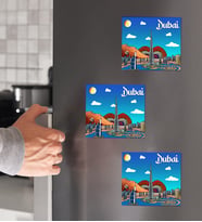Dubai Tasarımlı 3'lü Ahşap Magnet