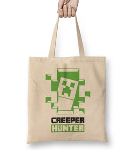 Creeper Hunter Gaming Minecraft Bez Çanta Uzun Saplı