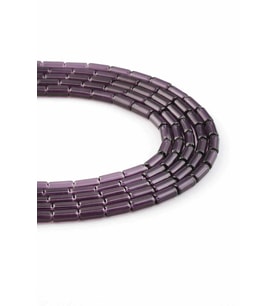 Cam Parlak Mor Silindir Kesim 5x10mm Dizi