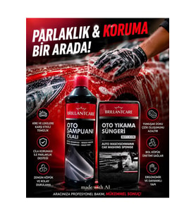 Cilalı Oto Şampuanı & Oto Yıkama Süngeri Seti