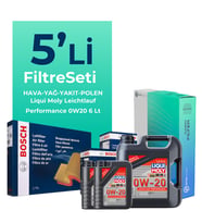 BOSCH Volvo S90 2.0 Dizel D4 Filtre Bakım Seti Liqui Moly Motor Yağlı (2016-2018) 5 Li