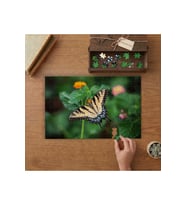 Renkli Güzel Kelebek Tasarımı 240 parça Ahşap Puzzle Ahşap Kutuda MP04386