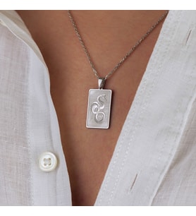 Snake Necklace - Serpent Necklace - Silver Python Pendant - Slytherin Necklace