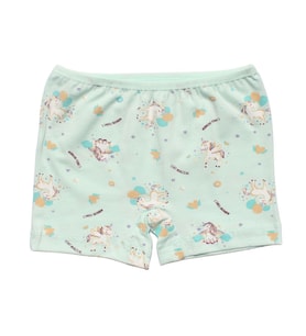 Kız Çocuk Su Yeşili Unicorn Desenli Boxer