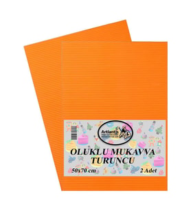 Turuncu Oluklu Mukavva 50x70 2 Adet Artlantis Oluklu Mukavva Turuncu Renkli 50*70 2 Adet