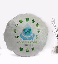 BK Gift Kişiye Özel İsimli Çevre Mühendisi Tasarımlı Dekoratif Kırlent Yastık-1