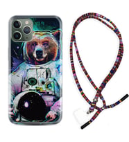 Apple iPhone 11 12 13 14 Pro Max Kılıf Boyun Asklı Rasta Silikon Astronot Panda 1755