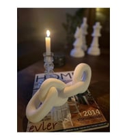 Dekoratif Polyester Zincir Biblo (Beyaz)