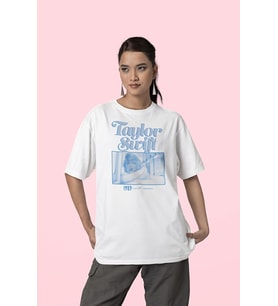 Tasarım Taylor Swift Baskılı Unisex Oversize 1989 Tişört