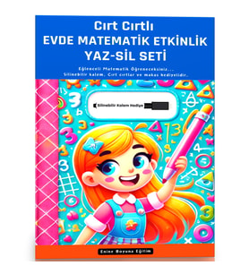 Cırt Cırtlı Evde Matematik Etkinlik YAZ-SİL Kitabı