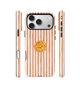 iPhone 17 Pro Max Vorian Çift Katmanlı MagSafe Kılıf Orange Slice Stripe