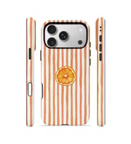 iPhone 17 Pro Max Vorian Çift Katmanlı MagSafe Kılıf Orange Slice Stripe