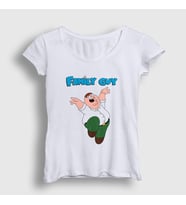 Presmono Kadın Beyaz Peter Griffin Family Guy T-Shirt 300729tt