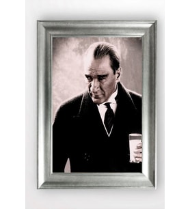 Gümüş Çerçeveli Atatürk Tablo a736