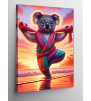 Kanvas Tablo Yoga Yapan Koala