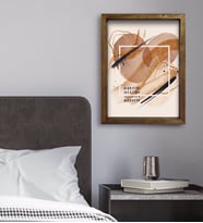 BK Gift Yatak Odası Konseptli Doğal Masif Ahşap Çerçeveli Tablo 45x65cm-30