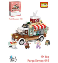 LOZ Mini Block Serisi Food Truck/Kahve Kamyonu -LZ1740 (444 Parça) Oyuncak Yapım Seti