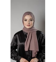 Gül Kurusu Pratik Hazır Geçmeli Tesettür Şal Örme Kumaş Taş Desenli 2118T_18