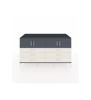 Kronos Konsol 2 Raflı 6 Çekmeceli 4 Kapaklı 176x59x99 Antrasit-Antrasit/Aytaşı