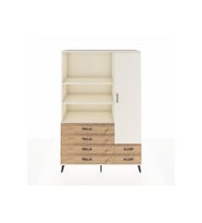 Hyperion Dolap 7 Raflı 6 Çekmeceli Tek Kapaklı  132x44x195 Aytaşı-Aytaşı/Çam
