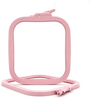 Pembe Küçük (No:2) Plastik Kare Nakış Kasnağı, Çapraz Dikiş Çemberleri, Zımba İğne Halkası, Kendin Yap El İşi Dikiş, ABS Plastik Nakış Çemberleri