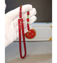 ATEŞ KEHRİBAR TESBİH USTA YAPIMI SİSTEMLİ PÜSKÜL