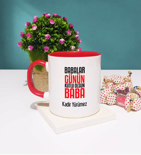 Babalar Günü Hediyesi -2- Kupa Bardak Kırmızı