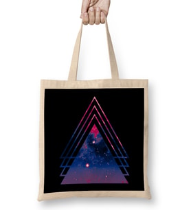 Bisexual Pride Bi Pride Layered Galaxy Triangles Bez Çanta Uzun Saplı