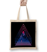 Bisexual Pride Bi Pride Layered Galaxy Triangles Bez Çanta Uzun Saplı