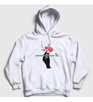 Presmono Unisex Beyaz Rose 5 Seconds Of Summer Kapüşonlu Sweatshirt 386737tt