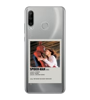 Huawei P30 Lite Uyumlu Spider Man Minimalist Poster Desenli Şeffaf Telefon Kılıfı