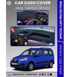 Peugeot PARTNER (2015-2020) Torpido Örtüsü Panel Koruma Torpido Koruma Tam Uyum Kaymaz Özel Kesim