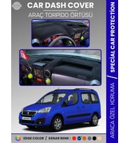Peugeot PARTNER (2015-2020) Torpido Örtüsü Panel Koruma Torpido Koruma Tam Uyum Kaymaz Özel Kesim