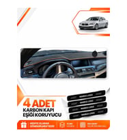 BMW F10 (2010-2017) Uyumlu Ön Torpido Koruma Kılıfı Halısı - Siyah Kahverengi