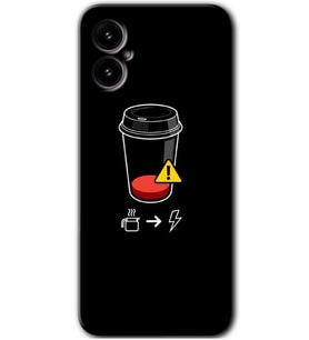 Omix X5 Kılıf HD Desen Baskılı Arka Kapak - Coffee Battery