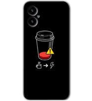 Omix X5 Kılıf HD Desen Baskılı Arka Kapak - Coffee Battery