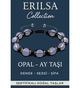 Sertifikalı Terahertz & Opal - Ay Taşı Bileklik – İlham, Duygusal Şifa ve Koruma (Çok Renkli)