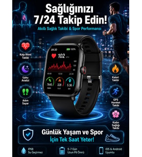 Akıllı Saat Wireless Şarj Yüksek Çözünürlüklü Müzik Dinleme Sesli Cevaplama Yeni Nesil