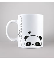 Sevimli Panda Baskılı Kişiye Özel İsimli Kupa
