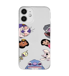 Iphone 12 Uyumlu Stitch Tüm Karakterler Tasarımlı Şeffaf Telefon Kılıfı