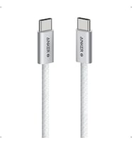 240W USB-C - USB-C Hızlı Şarj Kablo, 1 Metre, Örgü Yapılı, Beyaz - A8060