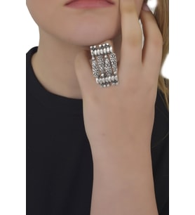 Kadın Antik Gümüş Kaplama Yüzük