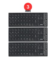 MN6 MTRQ Türkçe Q Klavye Sticker 3 Adet Laptop PC Uyumlu Silinmez Yapışkanlı Harf Çıkartması