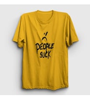 Presmono Unisex Sarı People Suck XXXTentacion T-Shirt 48332tt (Sarı)