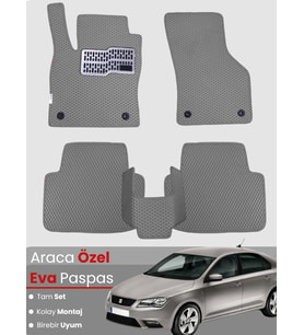 SEAT TOLEDO (2012-2019) Uyumlu EVA Paspas Tam Set–Oto Paspas,Araca Özel,Kolay Montaj