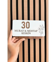 Kişiye Özel Kapı Numarası ve İsimlik – Şık Daire Kapı Tabelası 26 cm 15 cm