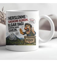 Ardahan Posof Temalı Esprili Hediyelik Kupa Bardak - Herslenme Gadasını Aldığım Ilgar Dağı Baskılı Kupa