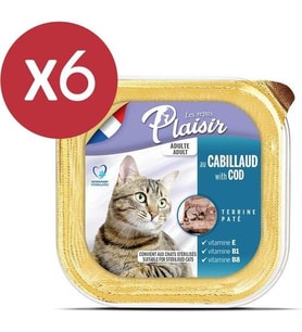 Plaisir Pate Morina Balıklı Yetişkin Kedi Konservesi 6X100 gr